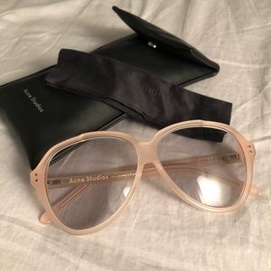 Acne Studios Pink/Grey Aviator Sunglasses